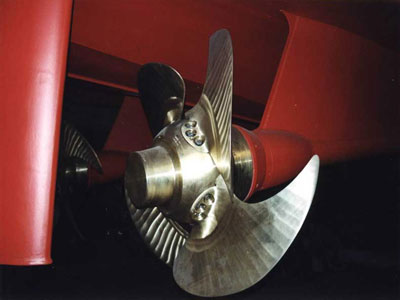 propeller of a boat